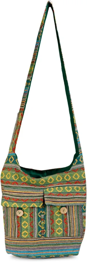 LONGING TO BUY Cotton Shoulder Bag Crossbody Bag Hobo Sling Bag Handmade Messenger Shoulder Bags For Women & Girls