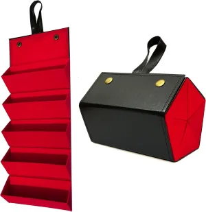 Longjet Sunglasses Organizer 5 Slots Travel Glasses Case Multiple Pairs Eyeglasses Storage Box Hanging Eyewear Holder