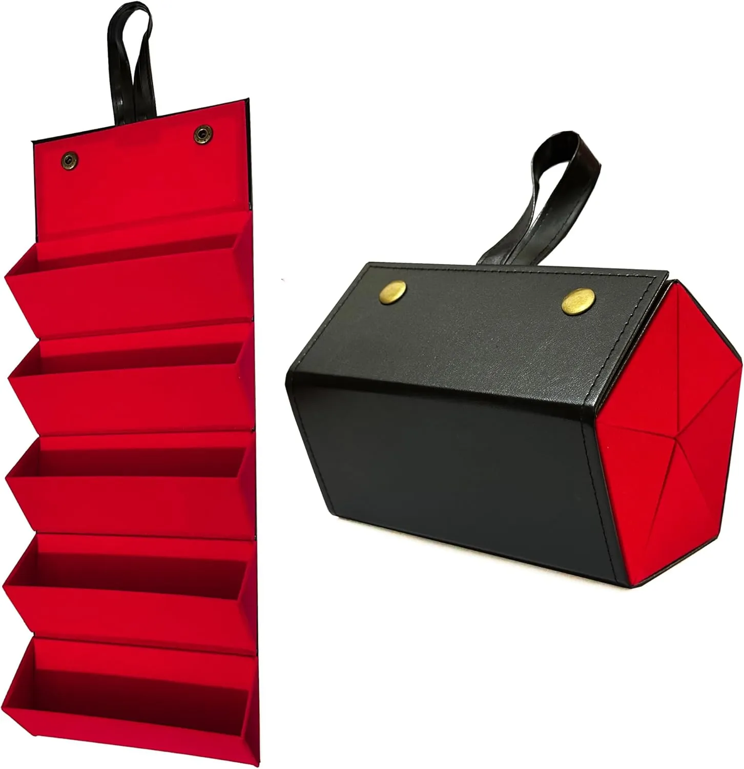 Longjet Sunglasses Organizer 5 Slots Travel Glasses Case Multiple Pairs Eyeglasses Storage Box Hanging Eyewear Holder