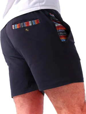 Loopory Mens Casual Shorts-Drawstring Summer Beach Stretch Twill Golf Shorts-Anti-Wrinkle Fabric-5"&7"