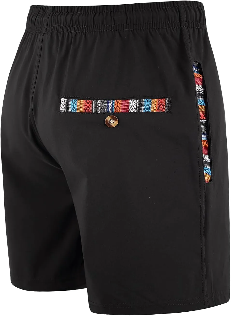 Loopory Mens Casual Shorts-Drawstring Summer Beach Stretch Twill Golf Shorts-Anti-Wrinkle Fabric-5"&7"