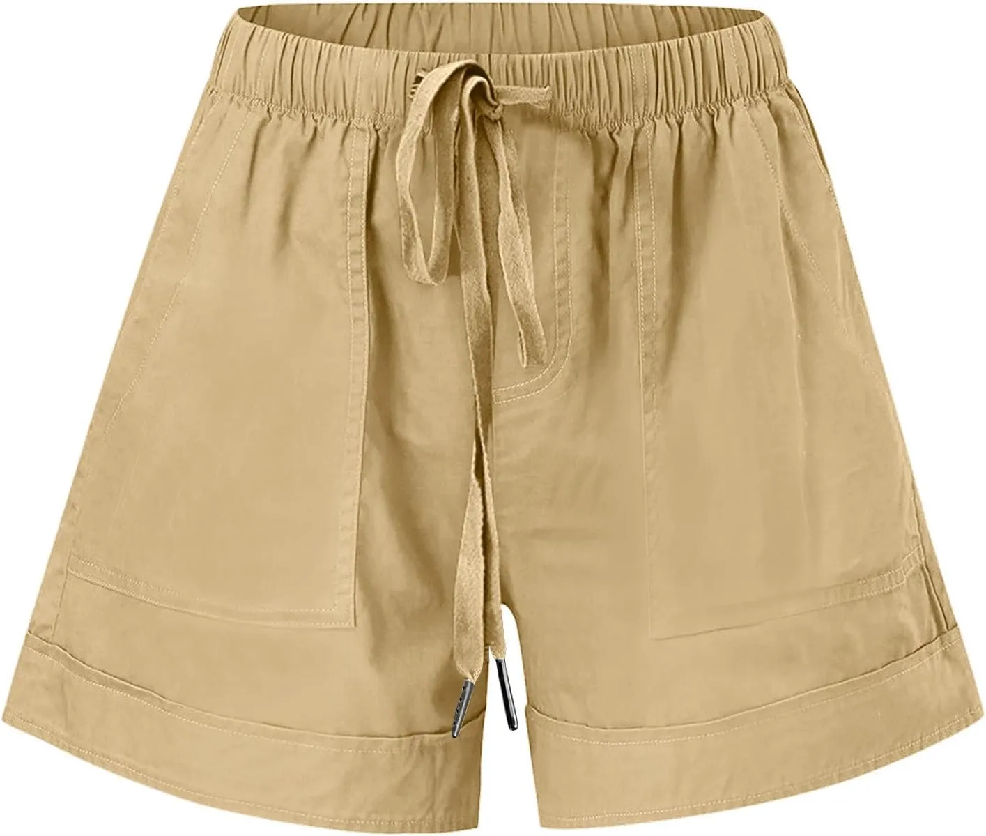 LRMQS Womens Shorts Casual with Pockets Drawstring Elastic Waist Cotton Plus Size Beach Vacation Trendy 2025 Summer Clothes