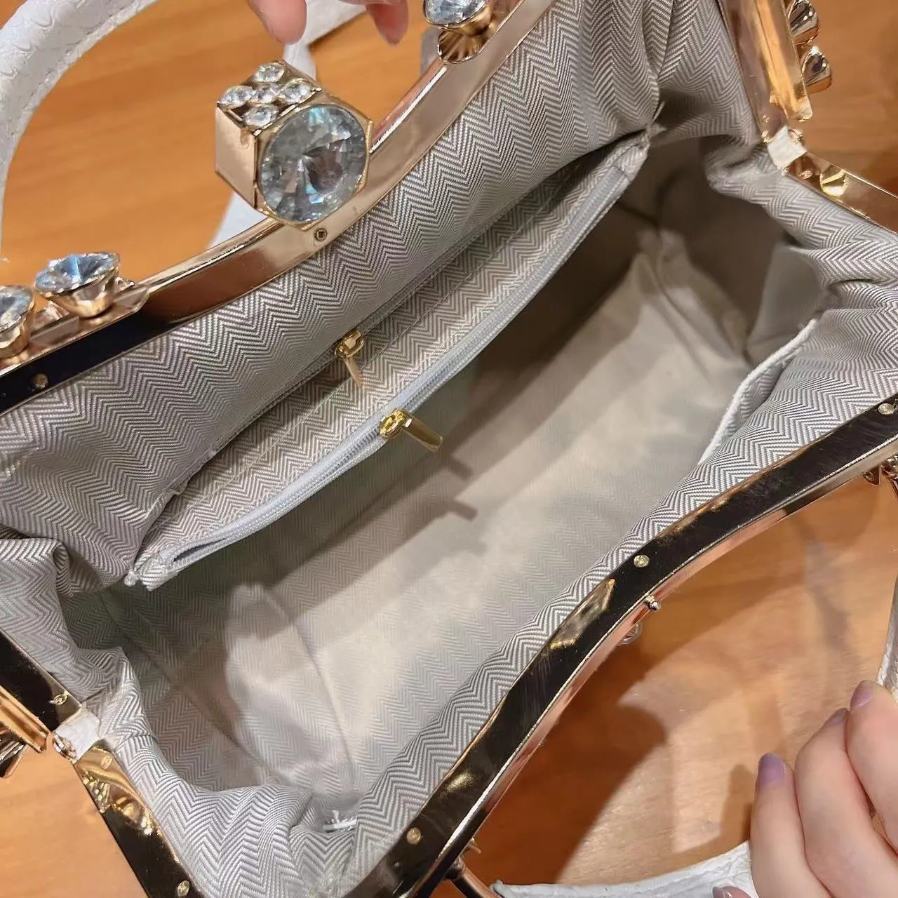 Luxury Fashion Diamonds Bag For Women Leather Top Handle Satchel Handbags Clip Rhinestone Purses Tote Shoulder Crossbody Bags