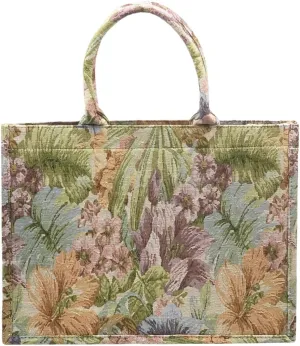 Luxury Large Tote Bag Retro Embroidery Jacquard Handbag Cotton Linen Bags for Women