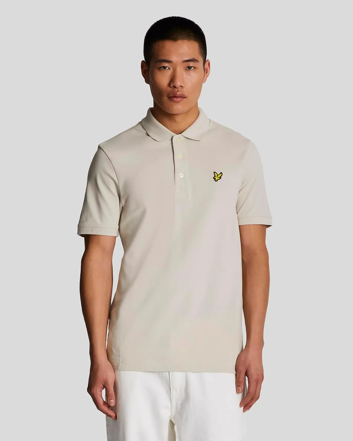 Lyle & Scott Slim Stretch Stone Blue Polo Shirt