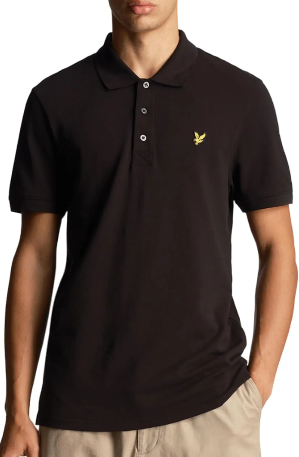 Lyle & Scott Slim Stretch Stone Blue Polo Shirt