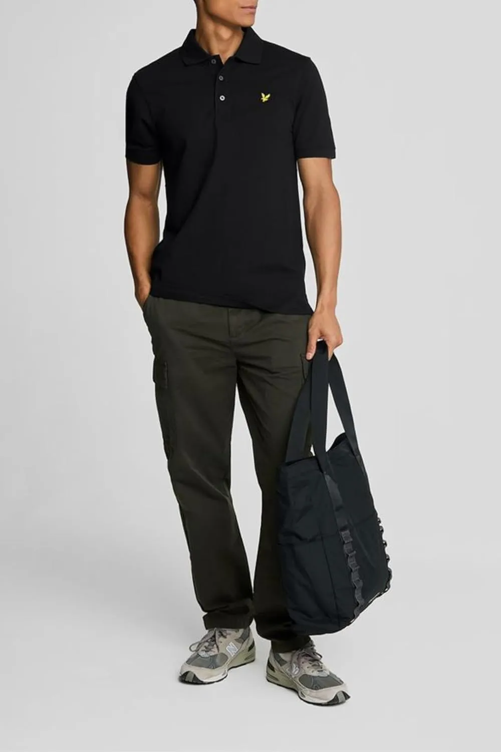 Lyle & Scott Slim Stretch Stone Blue Polo Shirt