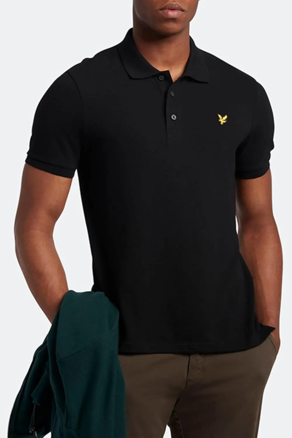 Lyle & Scott Slim Stretch Stone Blue Polo Shirt