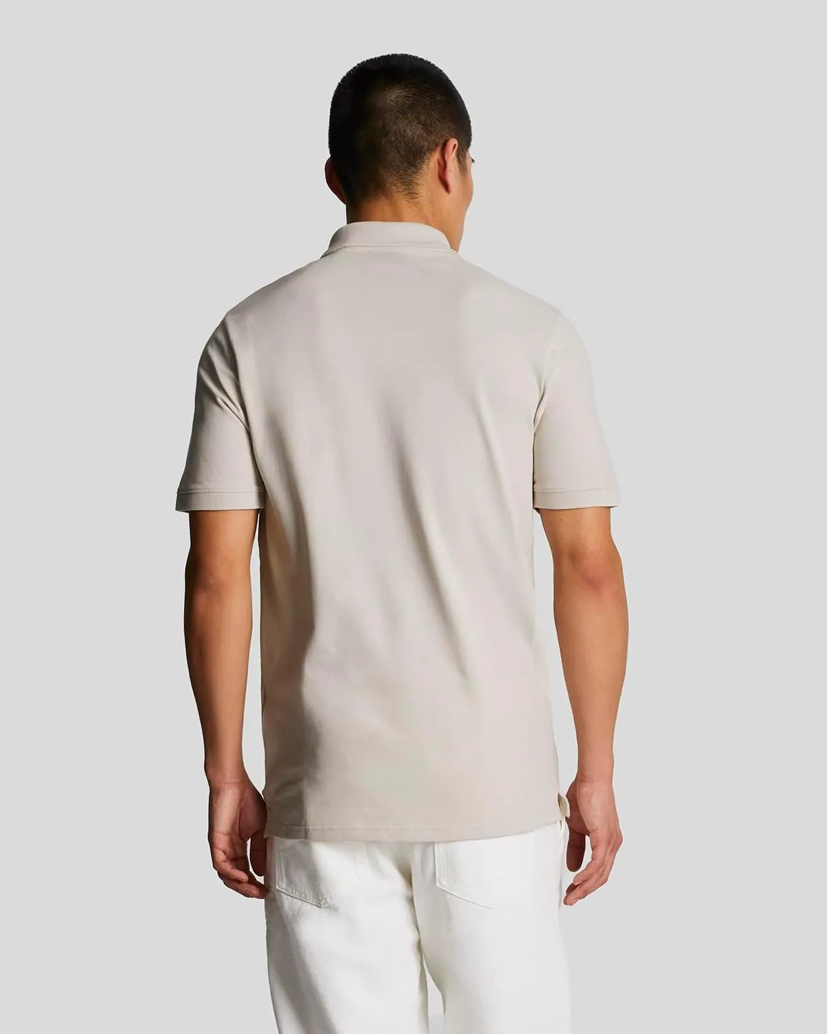 Lyle & Scott Slim Stretch Stone Blue Polo Shirt