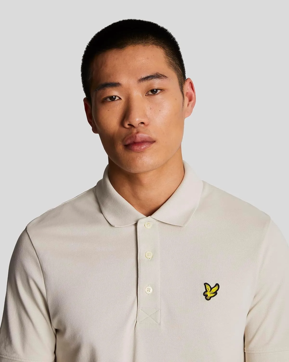Lyle & Scott Slim Stretch Stone Blue Polo Shirt