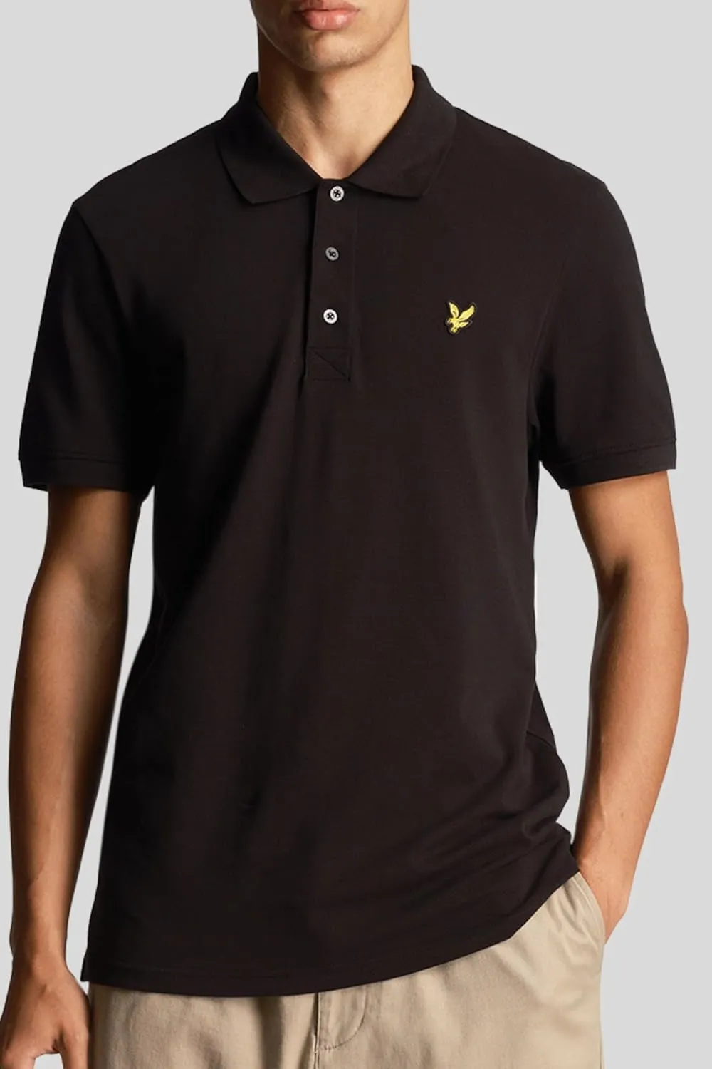 Lyle & Scott Slim Stretch Stone Blue Polo Shirt