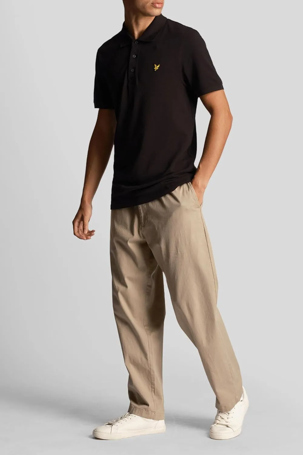 Lyle & Scott Slim Stretch Stone Blue Polo Shirt