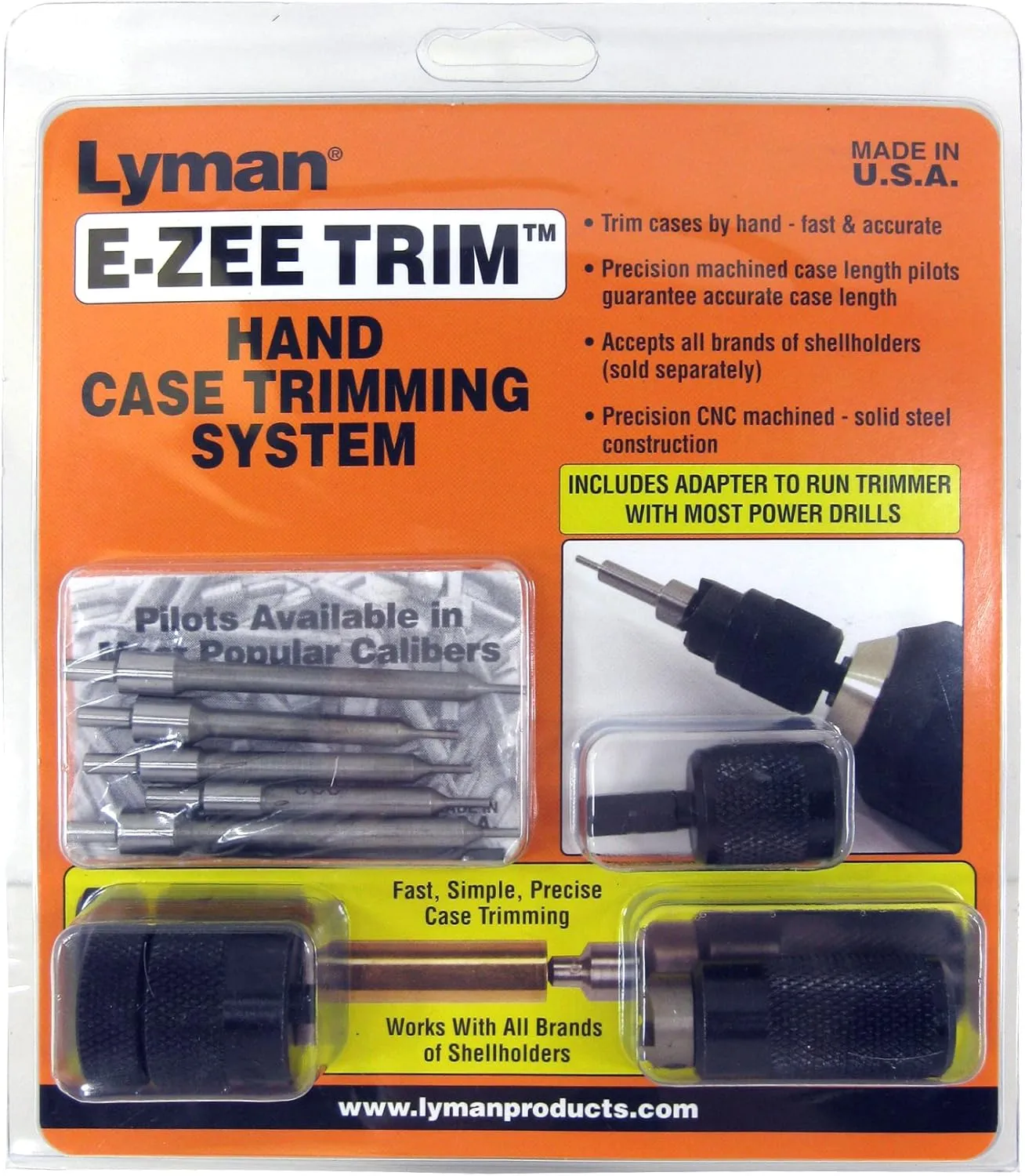 Lyman Products E-ZEE Trim Hand Case Trimmer Rifle Set