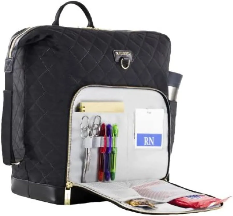 Maevn ReadyGO Water-Resistant Clinical Tote Backpack in Heather (Convertible Hobo Backpack Black)