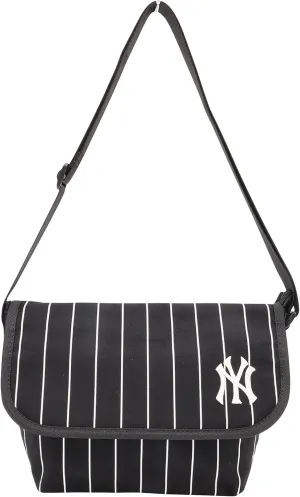 Major League Baseball Yankees Shoulder Bag, Messenger Bag, Black, Yankees/Black, One Size
