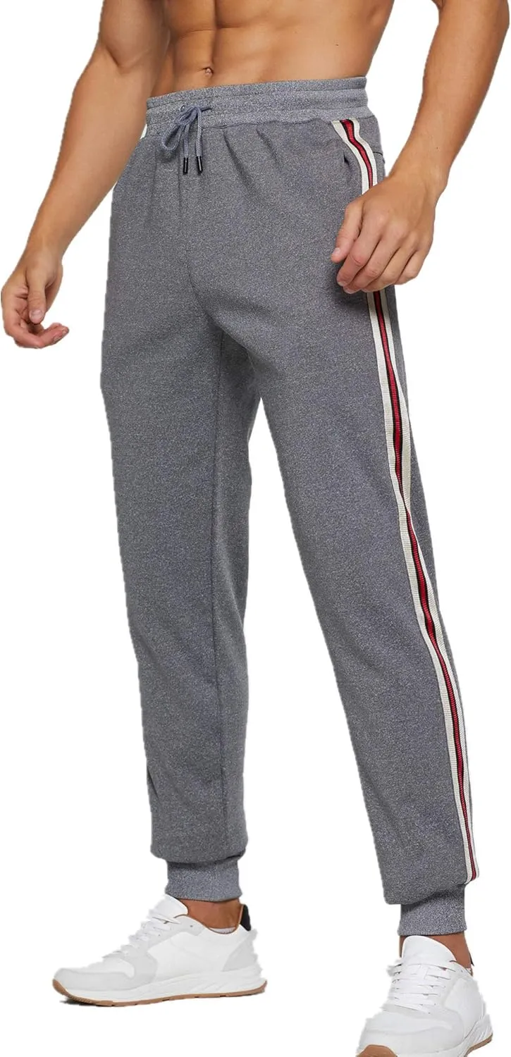 MANLUODANNI Men's Winter Fleece Sweatpants Sherpa Lined Pants Active Drawstring Jogger Trousers