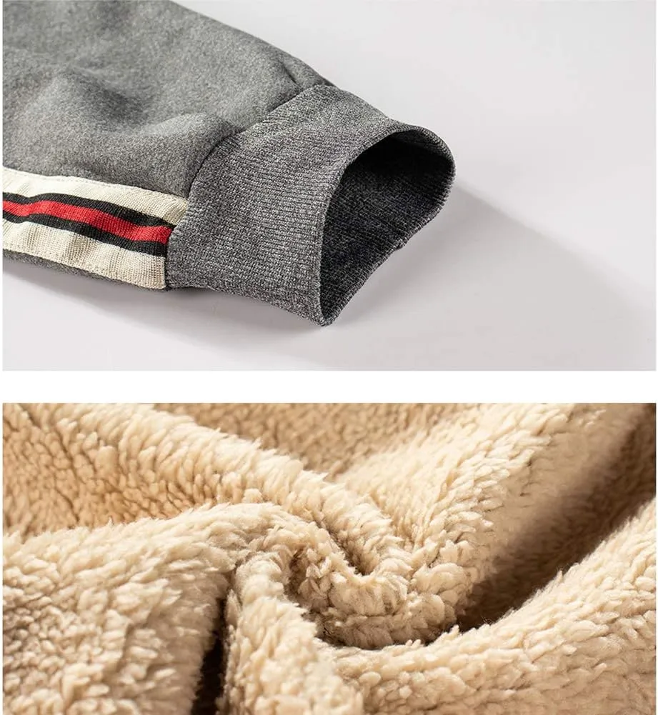 MANLUODANNI Men's Winter Fleece Sweatpants Sherpa Lined Pants Active Drawstring Jogger Trousers