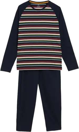 Marks & Spencer Men's Long Sleeve Stripe Pajama Set