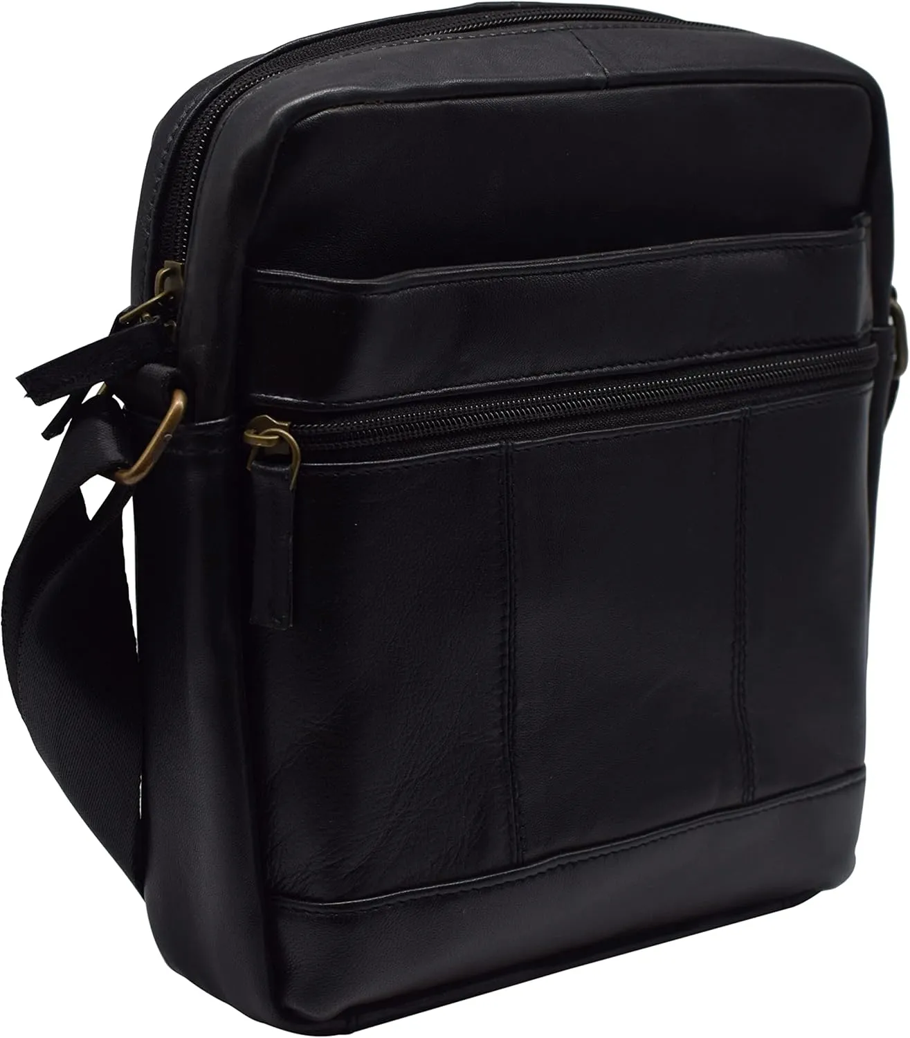 MARSHAL Genuine Leather Man Purse Shoulder Bag Small Mens Crossbody Messenger Bags for Work & Travel