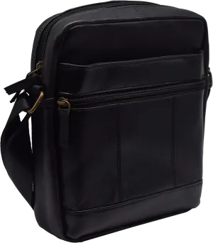 MARSHAL Genuine Leather Man Purse Shoulder Bag Small Mens Crossbody Messenger Bags for Work & Travel