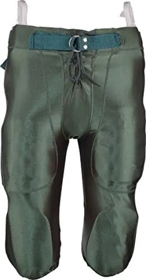Martin New Youth Football Dazzle Game Pants w Integrated 7 Piece Pad Set Green (YXXS)