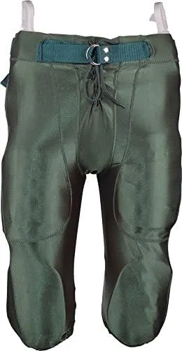 Martin New Youth Football Dazzle Game Pants w Integrated 7 Piece Pad Set Green (YXXS)