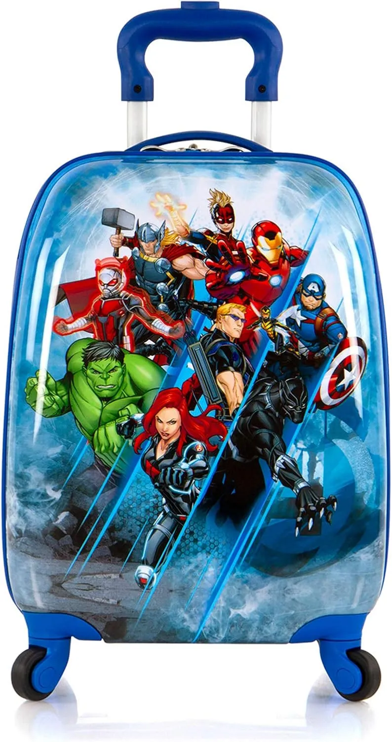 Marvel 18 Inches Suitcase For Kids - Hard Sided Tween Spinner Travel Trolley Kids Suitcase For Boys With Wheels