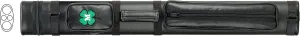 McDermott 2x2 Hard Oval Vinyl Pool/Billiard Cue Case - Black w/Clover
