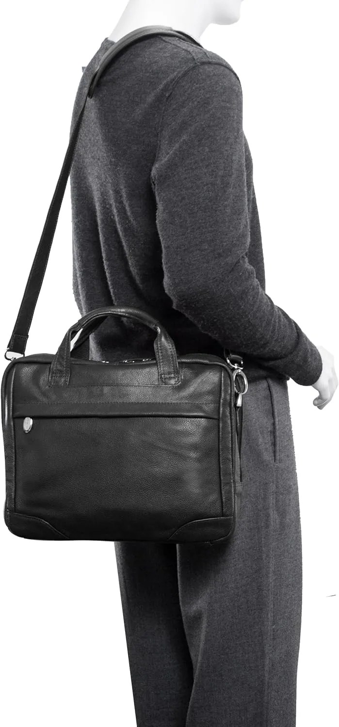 McKlein 13" Leather Laptop & Tablet Briefcase- MONTCLARE