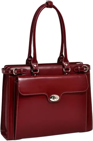 McKlein 15" Leather Laptop Briefcase- WINNETKA