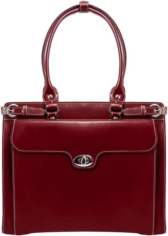 McKlein 15" Leather Laptop Briefcase- WINNETKA