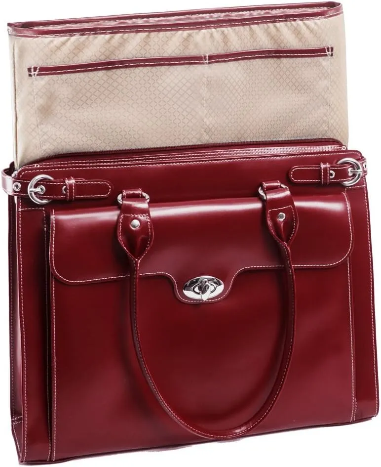 McKlein 15" Leather Laptop Briefcase- WINNETKA