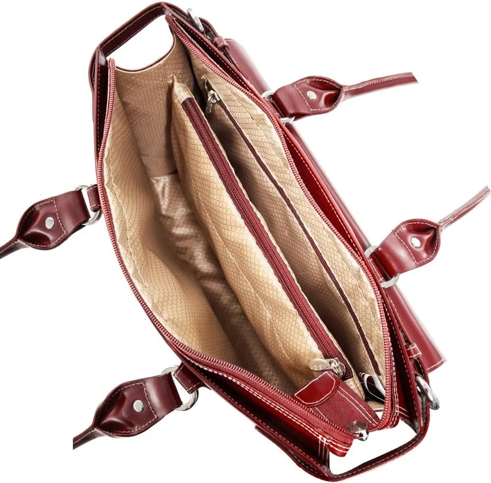 McKlein 15" Leather Laptop Briefcase- WINNETKA