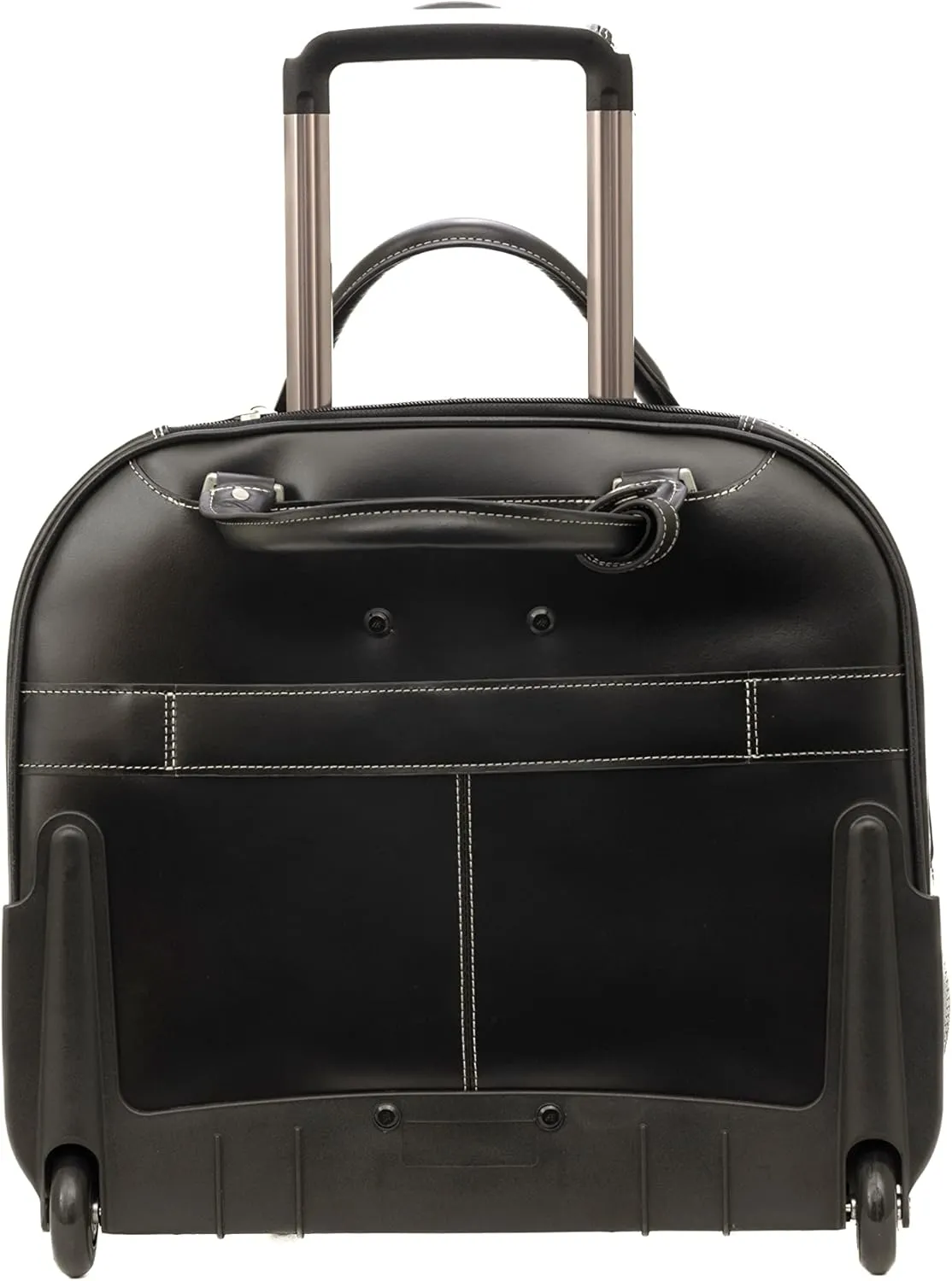 McKlein 15" Leather Wheeled Ladies' Laptop Briefcase- REDWOOD- Black