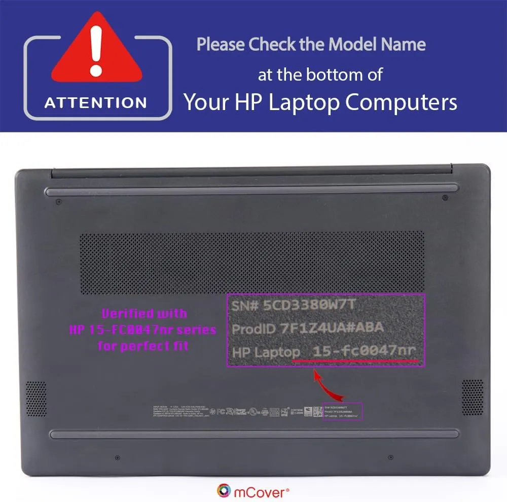 mCover Case Compatible ONLY for 2023-2024 15.6-inch HP Laptop 15-FCxxxx / 15-FDxxxx Series Windows Notebook PC (NOT Fitting Any Other HP Laptop Models) - Clear