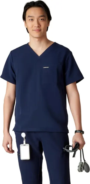 Members Only Brighton V-Neck Mens Scrubs Top with Pockets | Medical Scrubs for Men | Hospital Uniform | Stretch Fabric