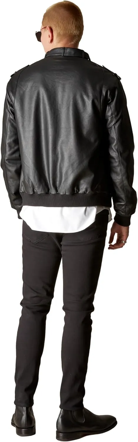 Members Only Iconic Racer Faux Leather Jacket Men