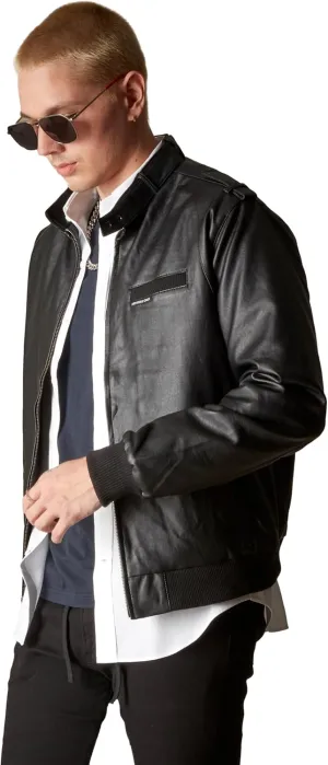 Members Only Iconic Racer Faux Leather Jacket Men