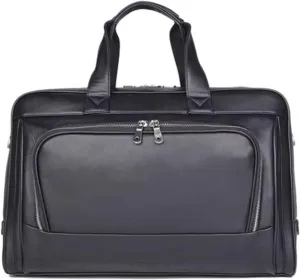 Men Messenger Crossbody Bag, large capacity, Multi-pocket Laptop Briefcase, leathers, Waterproof Travel Versatile Work Bag, multi-purpose, for Office Business College