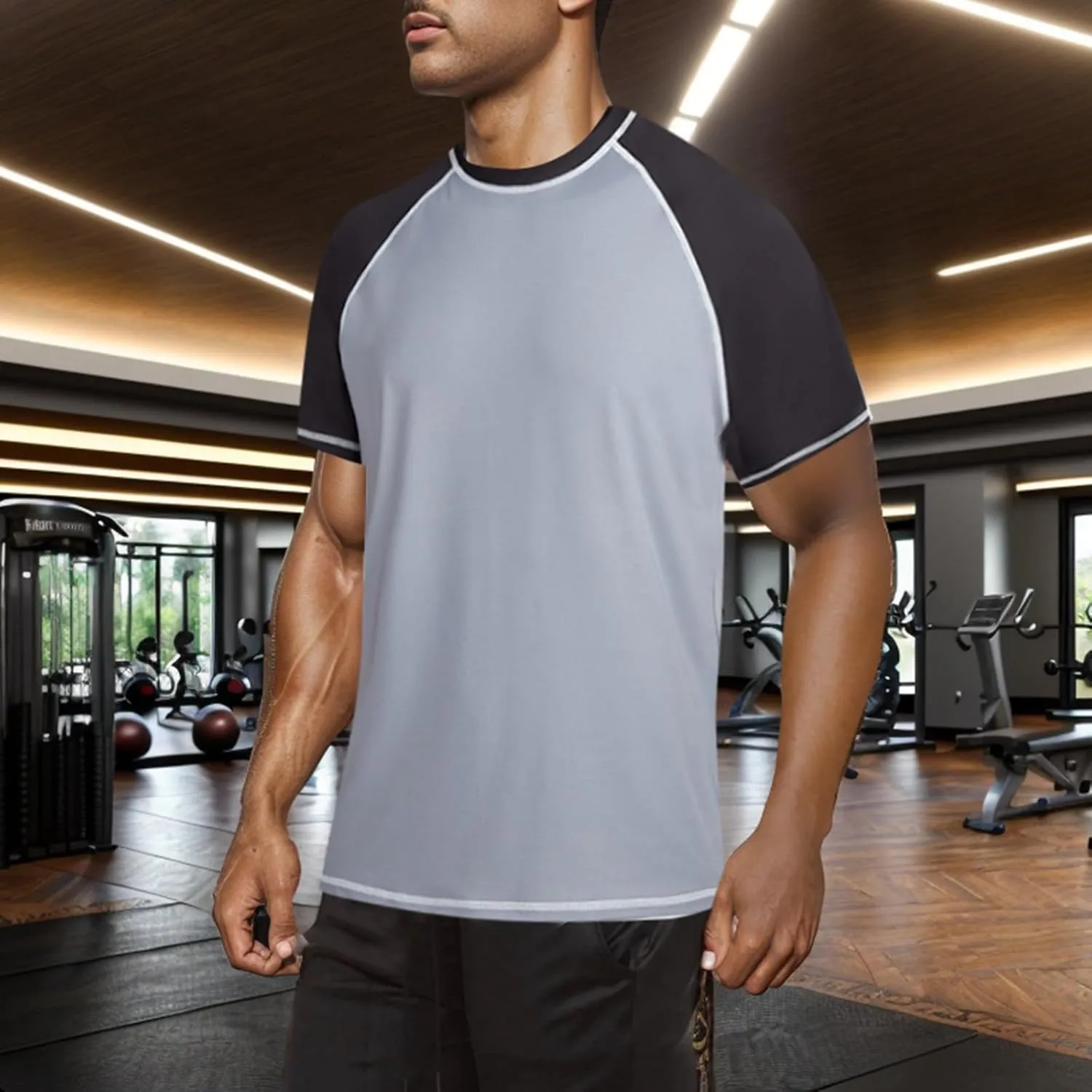 Men T Shirts Short Sleeve Crew Neck Soft Fitted Tees Mens Workout Shirts Athletic Tall Size T Cotton Mens 2024