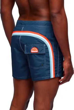 Mens Fixed Waist Boardshort, Swim Trunks 14" Length 3" Inseam