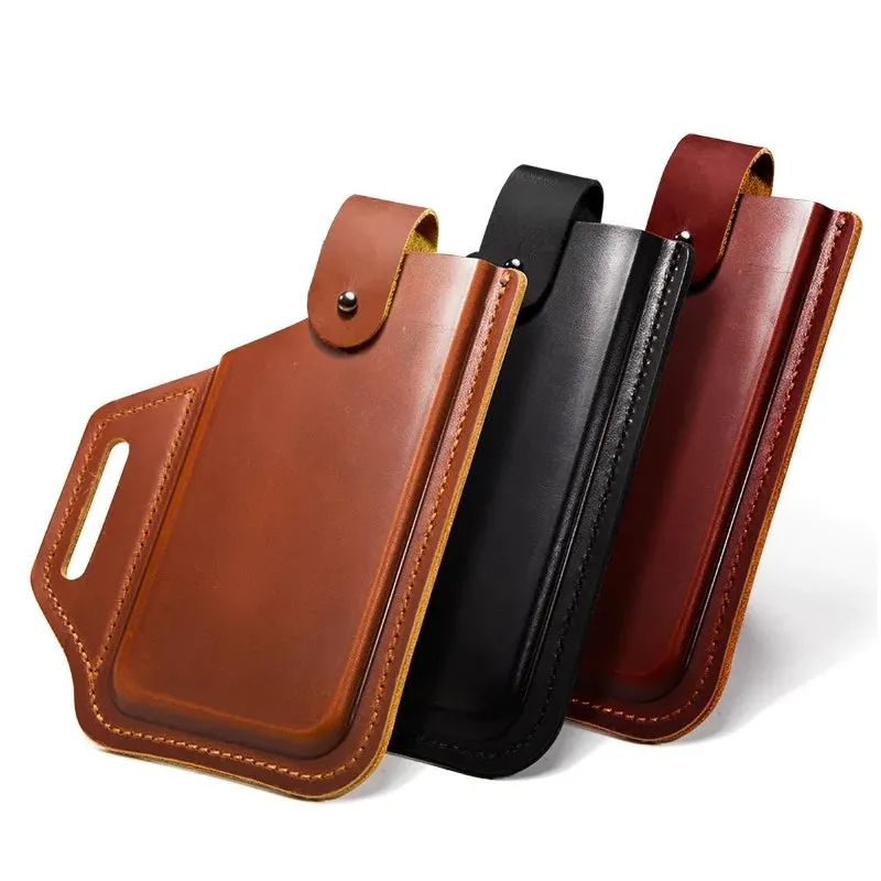 Men's Leather 6.3inch Phone Case Wallet Belt Bag Waist Bag