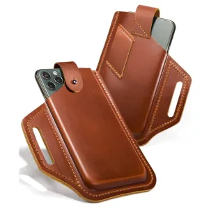 Men's Leather 6.3inch Phone Case Wallet Belt Bag Waist Bag