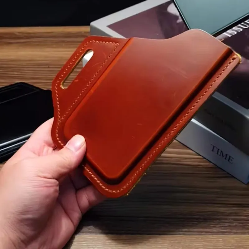 Men's Leather 6.3inch Phone Case Wallet Belt Bag Waist Bag
