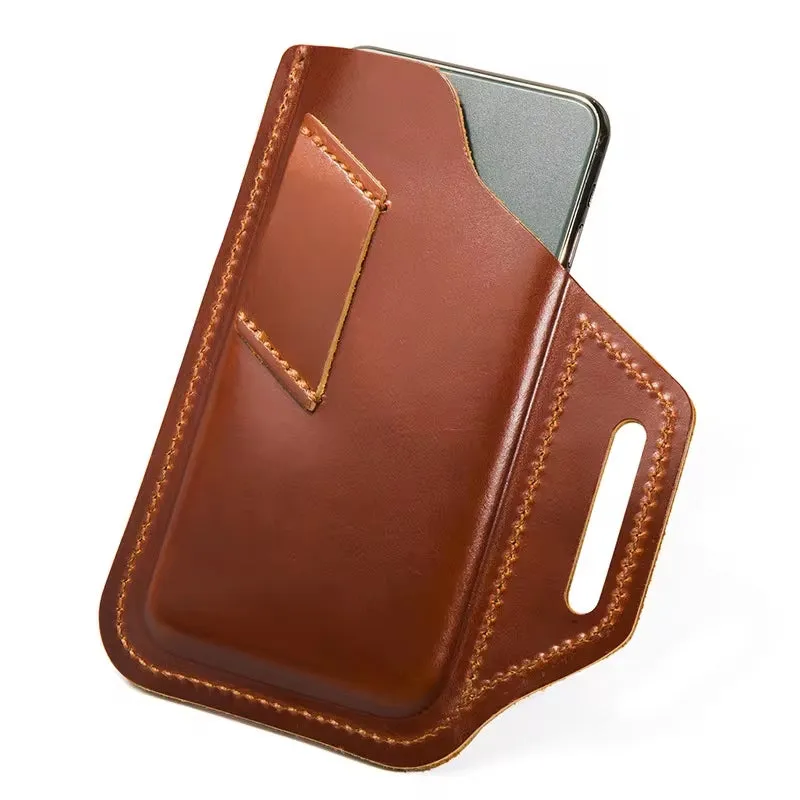 Men's Leather 6.3inch Phone Case Wallet Belt Bag Waist Bag