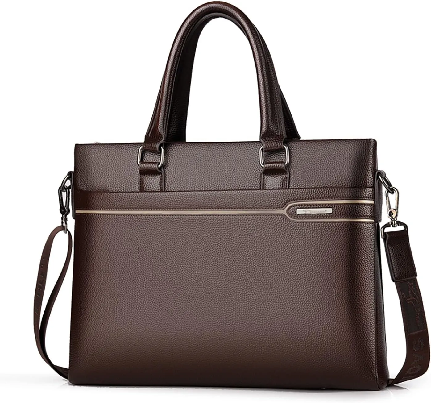 Men's Leather Shoulder Bag Men Purse Messenger Bag Crossbody Briefcase for 14'' Laptop