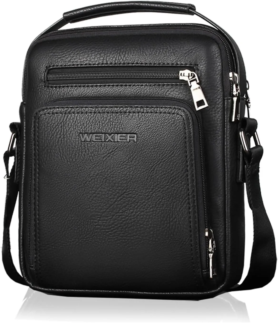 Mens Shoulder Bags Crossbody,Leather Sling Bag for Men Adjustable Small Messenger Bag Travel Business Handbag