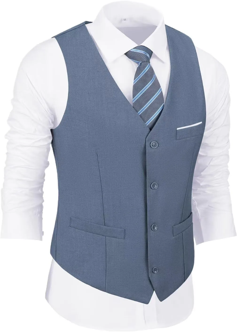 Men's Suit Slim Fit 2 Pieces Suits Set Grooms Tuxedos Business Wedding Prom Party Suit Vest and Pants