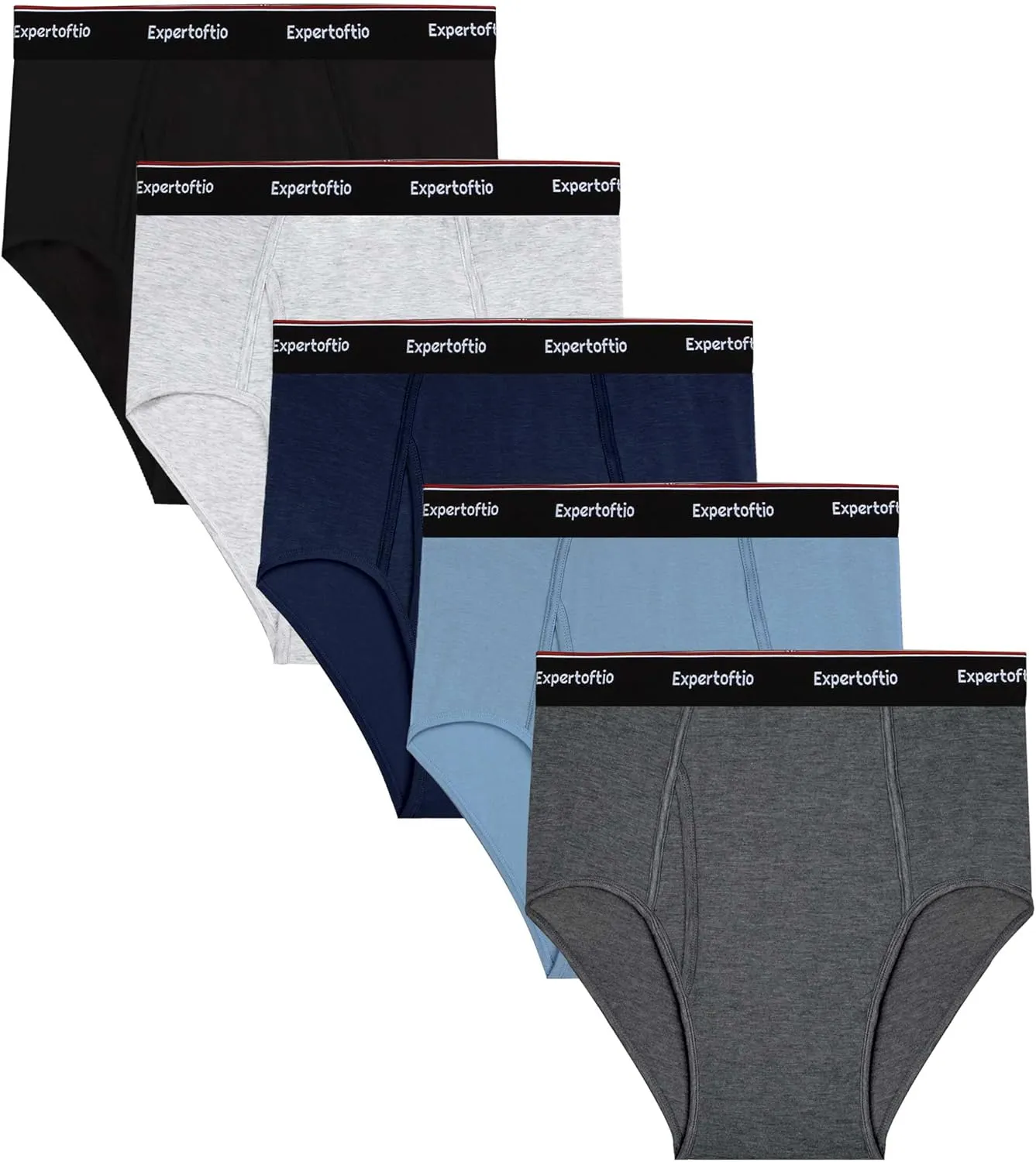 Men's Underwear Briefs Viscose from Bamboo Full Rise, Moisture Wicking Tagless Underwear for Men Pack Comfort Fly