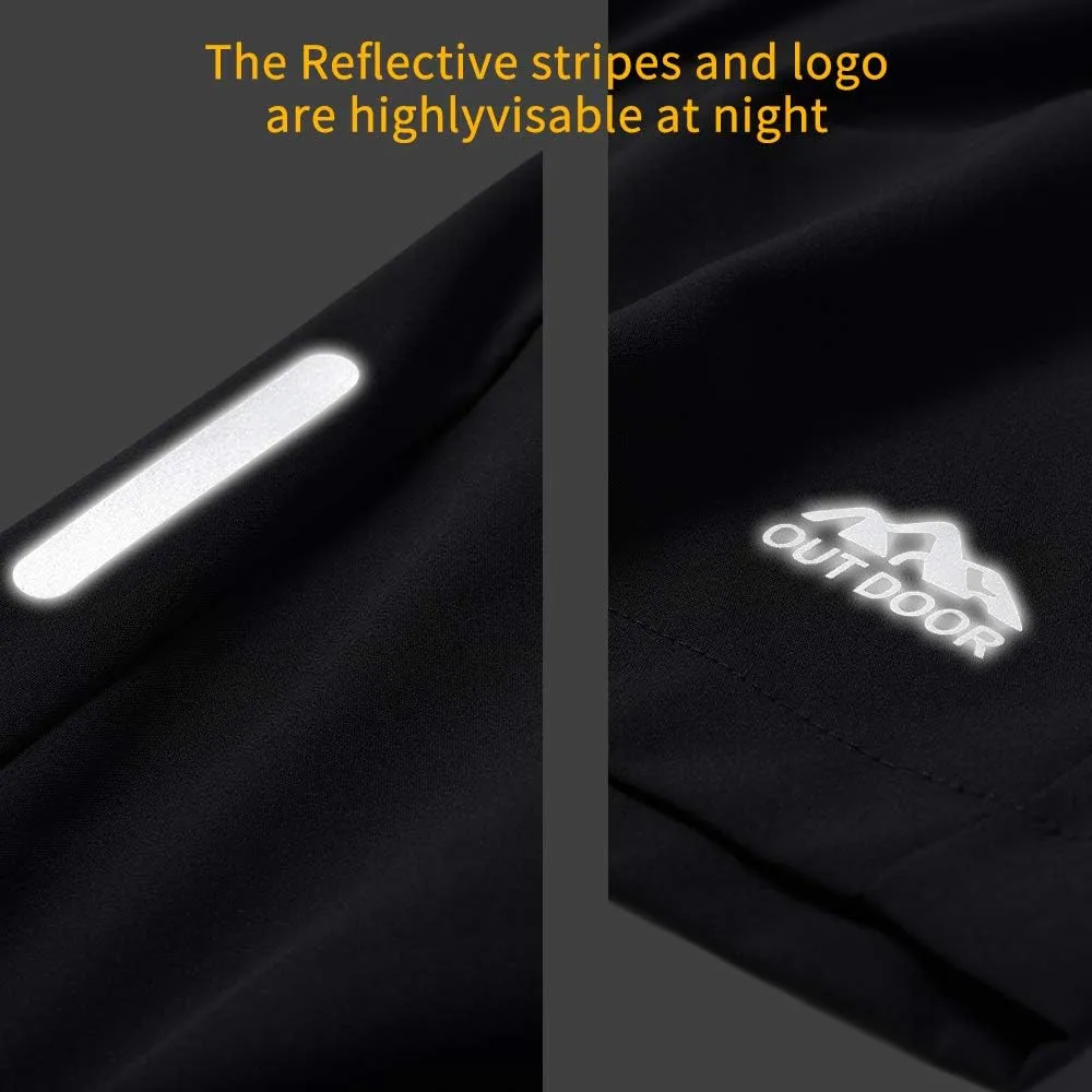 Men's Workout Running Shorts Sports Fitness Gym Training Quick Dry Athletic Performance Shorts with Zip Pockets